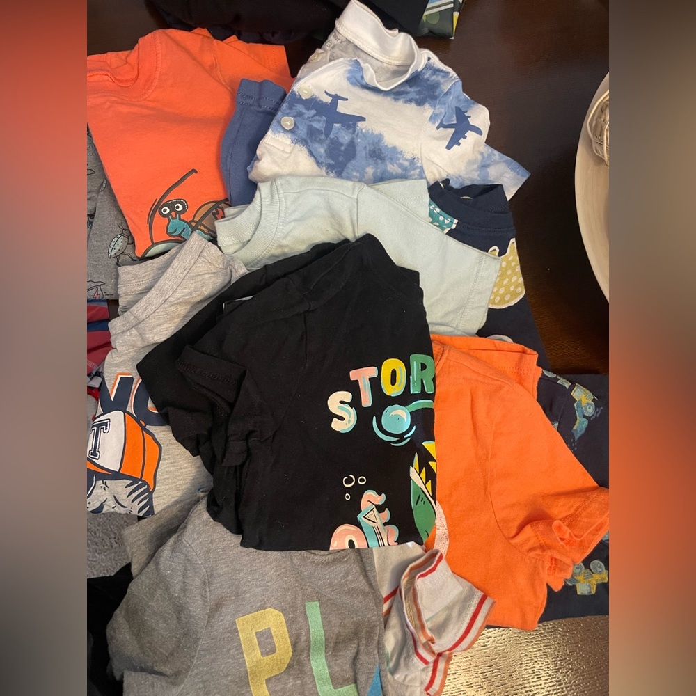 Toddler Boy Shirt Sleeve Shirt and Short Bundle